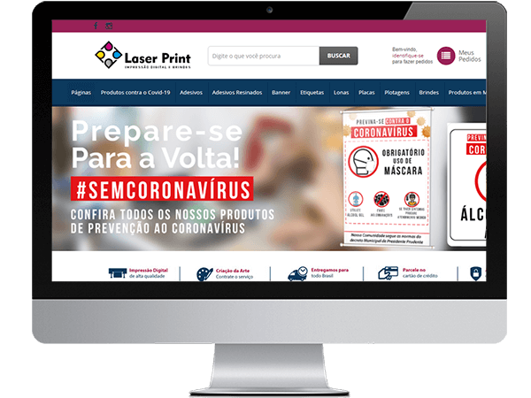 Conheça a nossa loja virtual Loja online da Laser Print