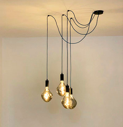 lustre de fio 4 lâmpadas lustre de fio 4 lâmpadas