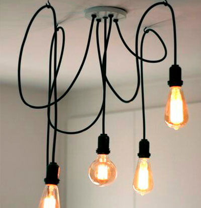 lustre fio 4 lâmpadas lustre fio 4 lâmpadas