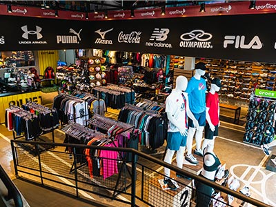 Grande variedade de artigos esportivos Produtos esportivos