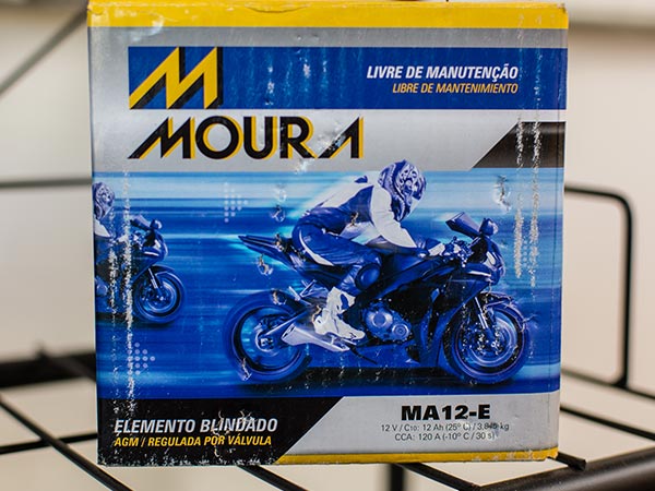 Temos diversos modelos das baterias Moura Bateria Moura MA12-E para motos