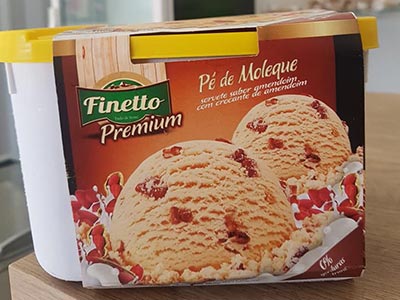 Pé de moleque Sorvete de pé de moleque