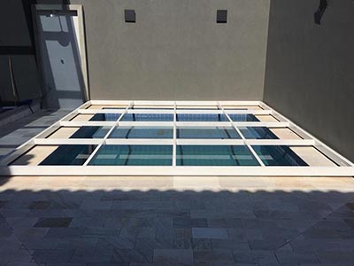 Cobertura móvel para piscina Estrutura para cobrir piscina