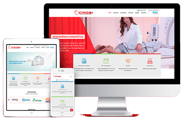 Site do Cadri em diferentes dispostivos Site do Cadri em diferentes dispostivos