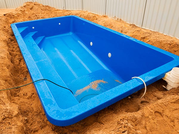 Construção de piscina de vinil Piscinas de vinil