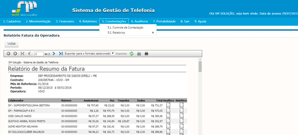 gestão de telefonia gestão de telefonia