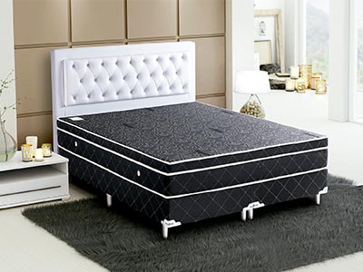 Pillow Quadrado 27cm Preto + Box Cabeceira Espanha Pillow quadrado