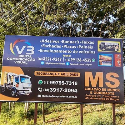 Confecção de arte para outdoor Outdoor