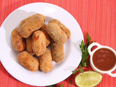 Croquetes de carne ou calabresa Croquetes