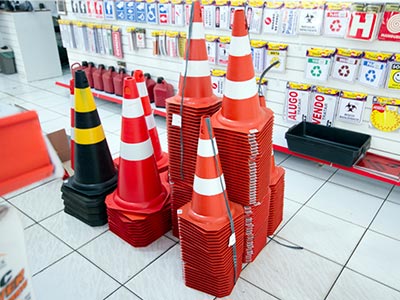 Cones de sinalização Cones de sinalização