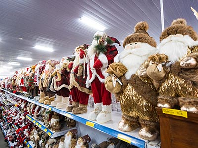 Grande variedade de artigos de decoração para o Natal Decoração natalina