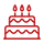 Ícone de bolo de aniversário