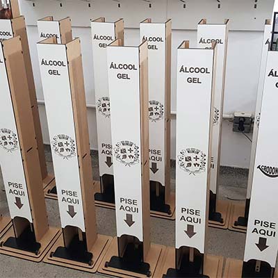 Totem para álcool em gel Totem para álcool em gel