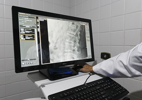 Mesa digital para exames Radiografias