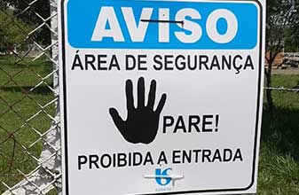 Placas de sinalização Placas de sinalização