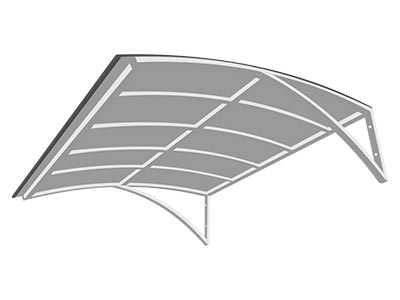 Toldo com acabamento em alumínio Toldo com acabamento em alumínio