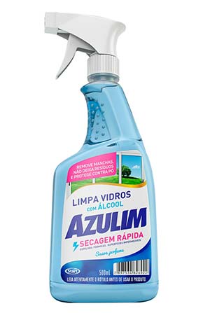 limpa vidros com álcool azulim limpa vidros com álcool azulim