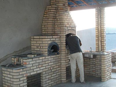 Churrasqueira e forno pré-moldado Churrasqueira e forno pré-moldado