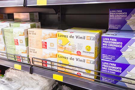 Luvas de vinil Luvas de vinil