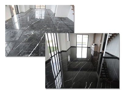 Piso amtes e depois da limpeza Limpeza de piso