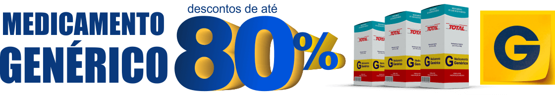 Medicamento genérico com desconto de até 80% Medicamento genérico