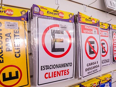 Placas de sinalização Placas de sinalização