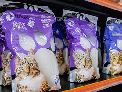 Areia higiênica para gatos Cristais de sílica