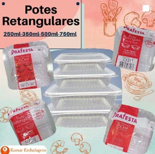 potes retangulares potes retangulares