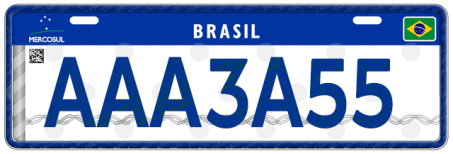 Placa para veículos oficiais Placa para veículos oficiais
