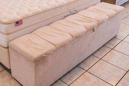 Cama box de casal e de solteiro recamier