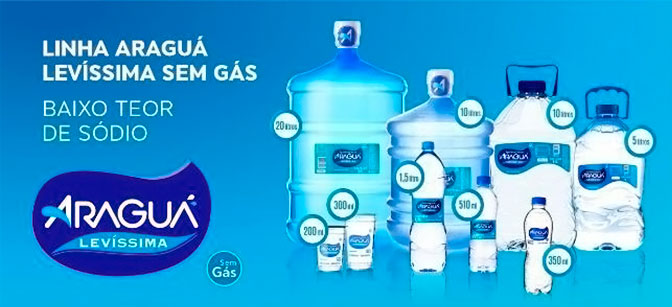 Linha Araguá Levíssima sem gás Linha Araguá Levíssima sem gás