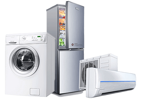 Máquina de lavar roupas, geladeira e ar-condicionado Máquina de lavar roupas, geladeira e ar-condicionado