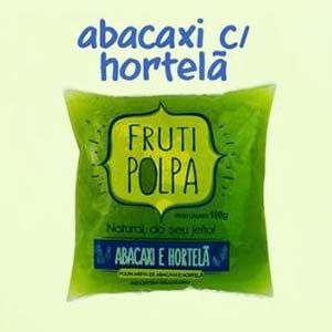 Polpa de abacaxi e hortelã Polpa de abacaxi e hortelã