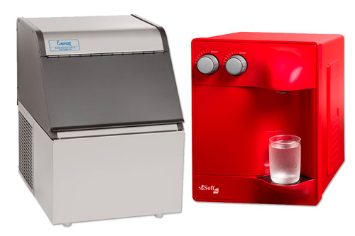 máquina de gelo e purificador de água