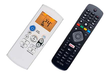 Controles remotos (TV e ar-condicionado) controle remoto