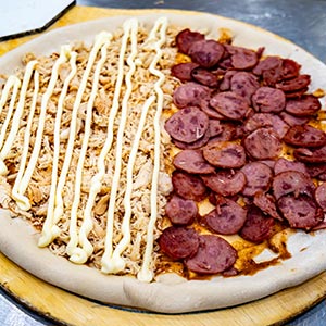 pizza de dois sabores pizza de dois sabores