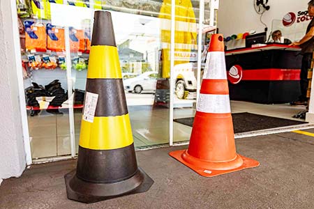 cones de sinalização