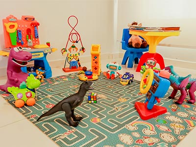 Sala de espera para crianças Consultório odontológico para crianças