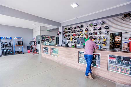 Loja de acessórios para motociclistas acessórios para motociclistas