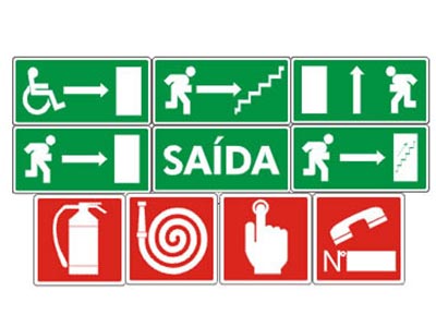 Placa de sinalização de emergência Placa de sinalização de emergência