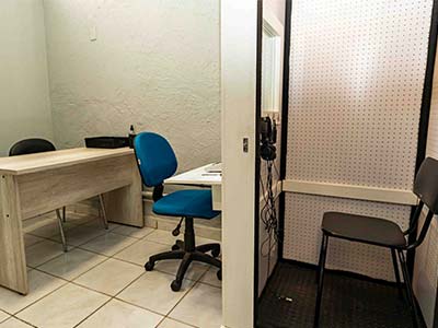teste de audiometria