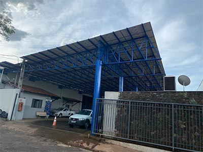 Painel solar instalado em empresa Painel solar instalado em empresa