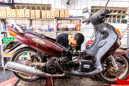 Revisão da moto revisão da moto