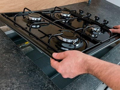 Instalação de fogão, cooktop e churrasqueira a gás cooktop