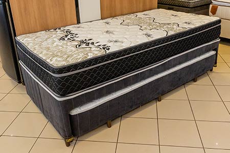 cama box solteiro com cama auxiliar e colchão cama box solteiro com cama auxiliar e colchão