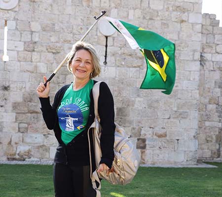 turista em Jerusalém