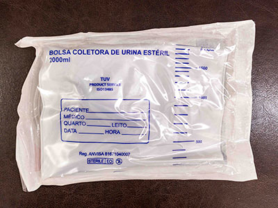 bolsa coletora de urina estéril 2 litros