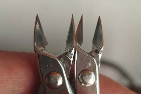 afiação de tesouras usadas por dentistas para corte de latinhas e materiais específicos