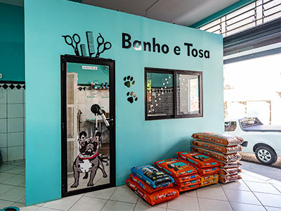Espaço para banho e tosa