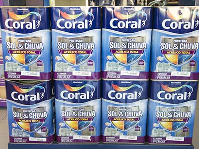 Tinta Coral para exteriores com acabamento fosco premium Tinta Coral para ambientes externos